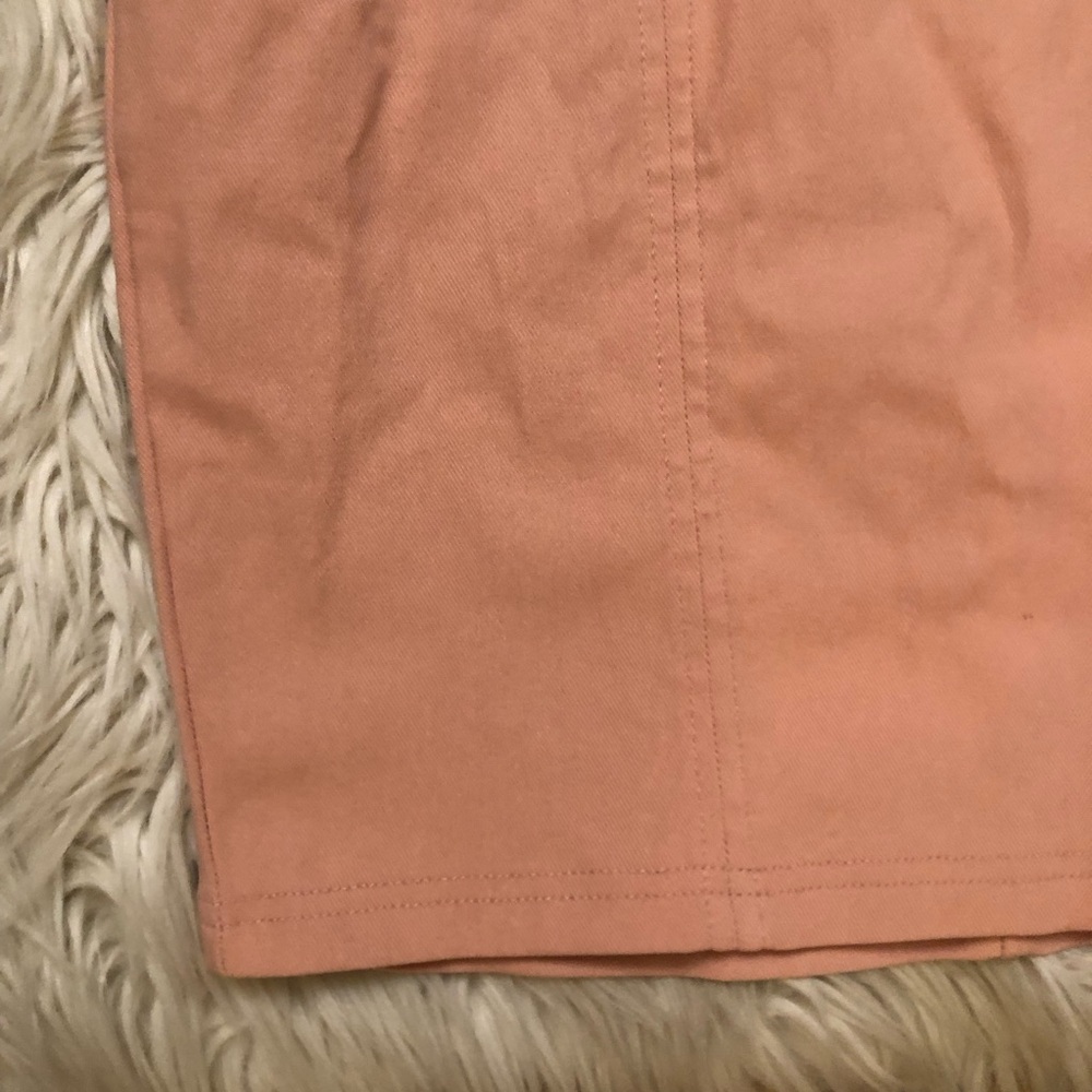 Haute Monde Corset Lace See Through Bodycon Flirty Coral Pink Mini Dress size L - Picture 6 of 13